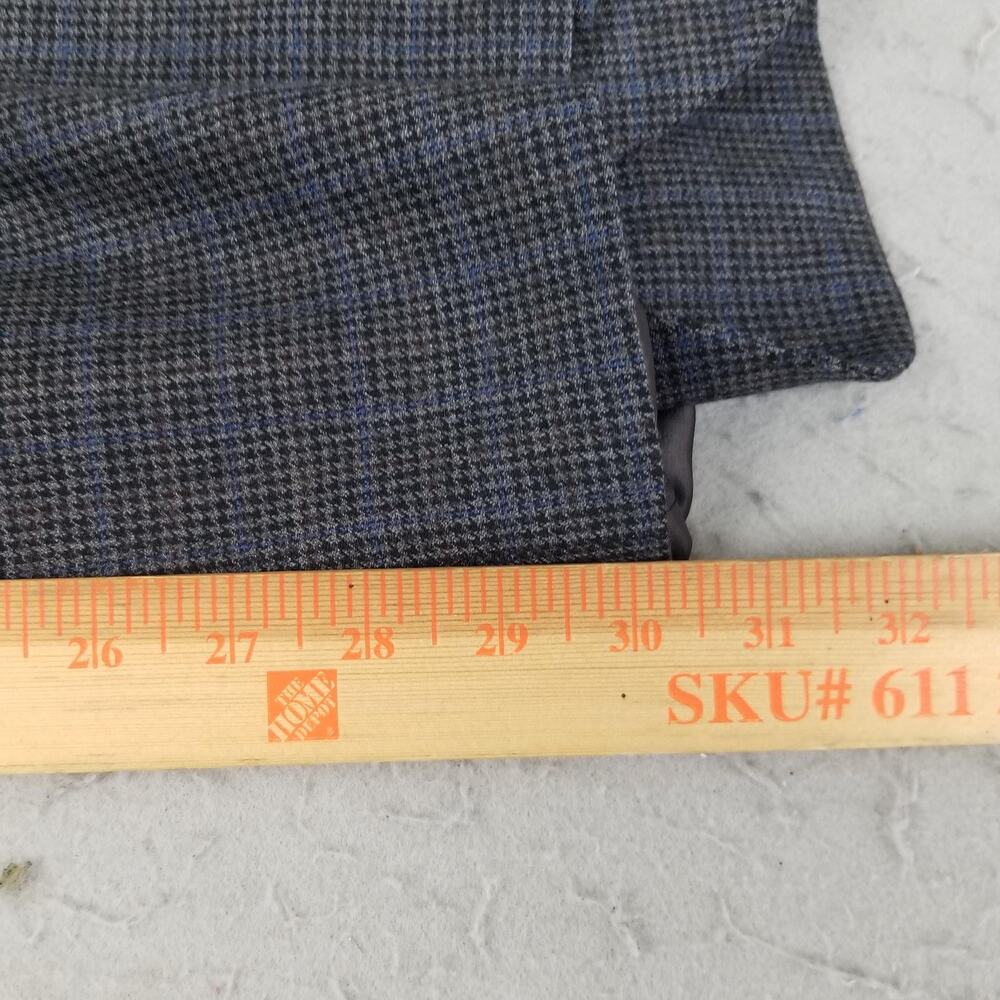 Lauren Ralph Lauren Blazer Mens 46R Gray Glen Check Wool 2 Button Ticket Pocket - Picture 15 of 15